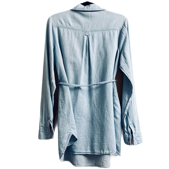 Isabel Maternity by Ingrid & Isabel Light Blue Shirt Dress - Picture 2 of 4